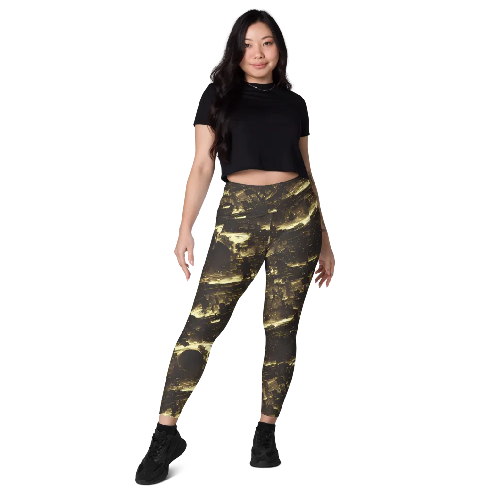 Oceanic Echo on Leggings with Pockets — Front