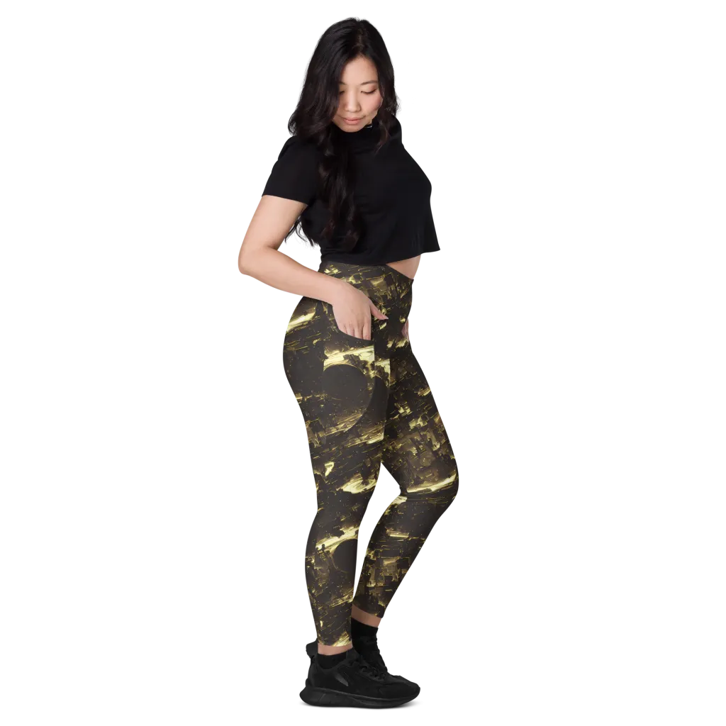 Oceanic Echo on Leggings with Pockets — Right