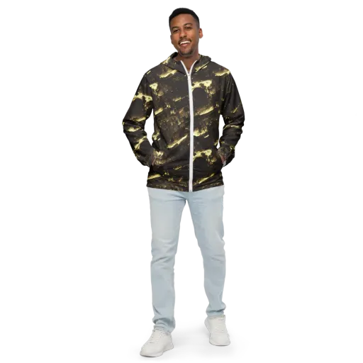 Oceanic Echo on a Men's Windbreaker