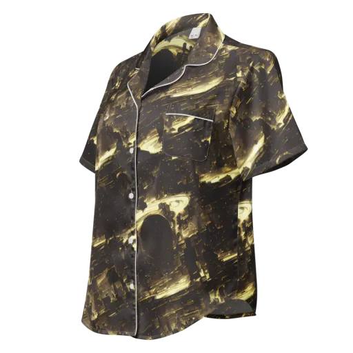 Oceanic Echo on a Women's Short Sleeve Pajama Top