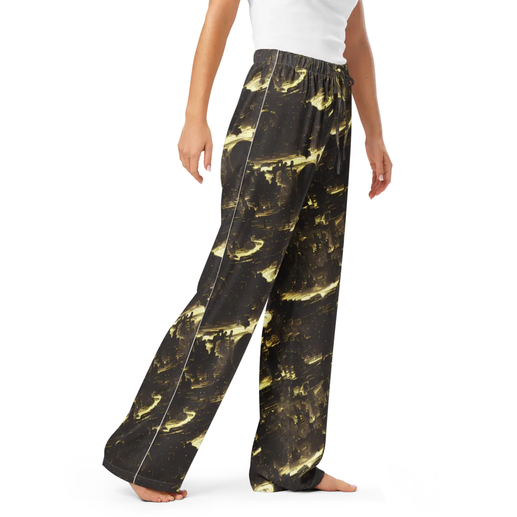 Oceanic Echo on Women's Pajama Pants — Right Front