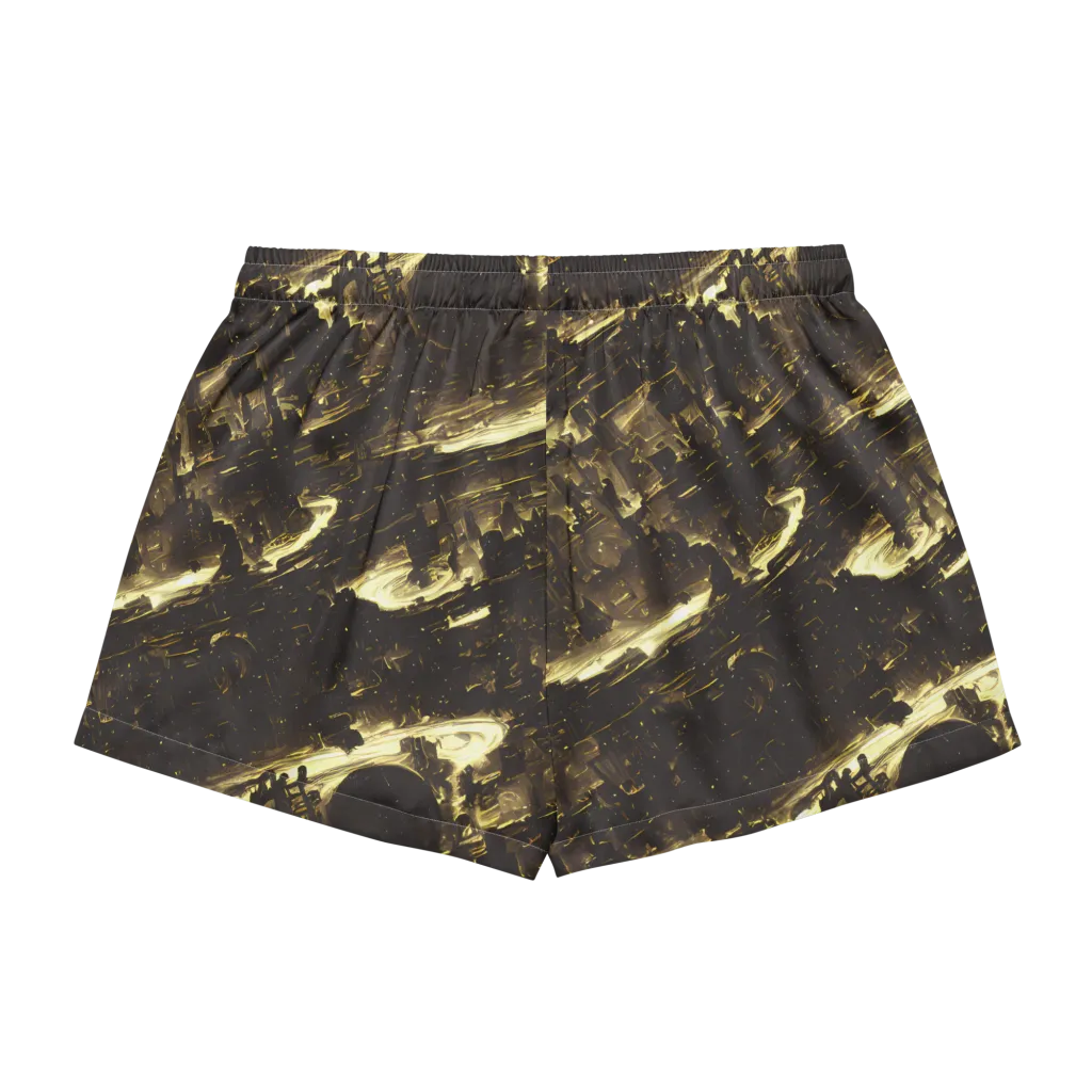 Oceanic Echo on Women's Pajama Shorts — Back