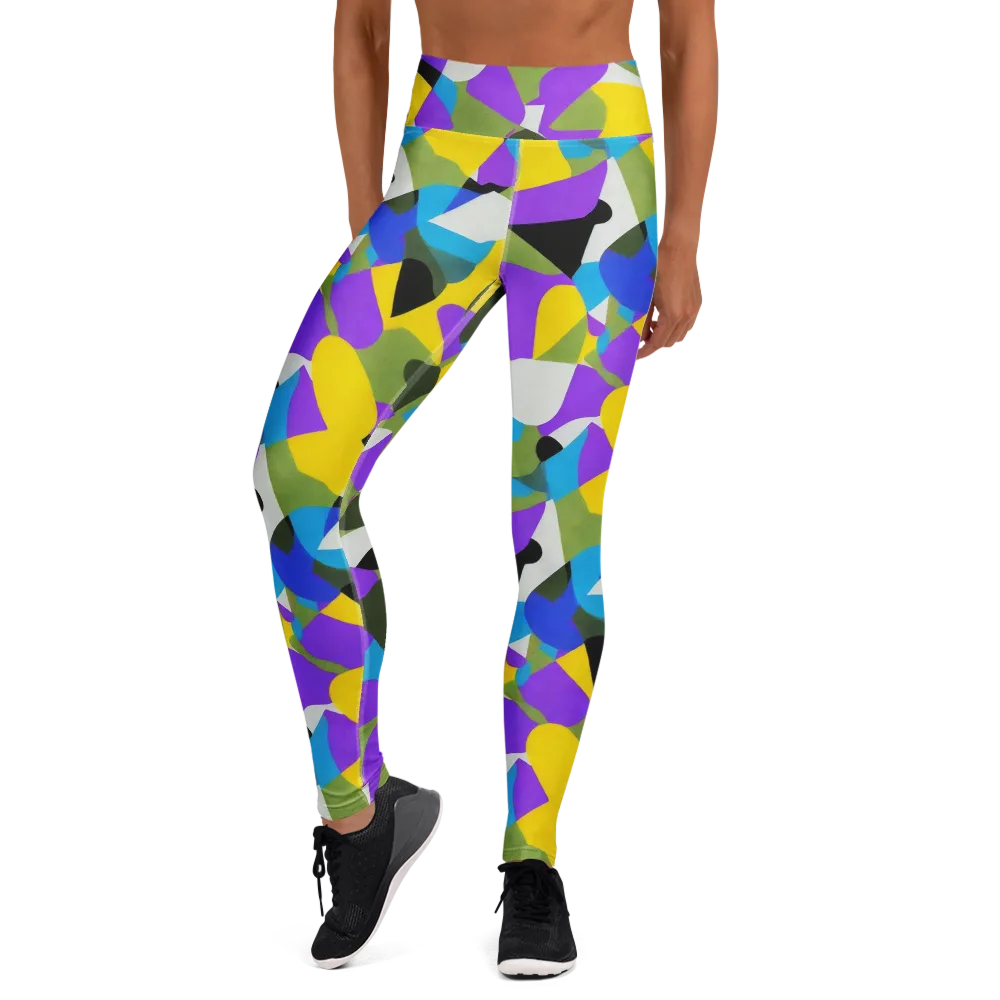 Wild Color Field on Yoga Leggings — Front