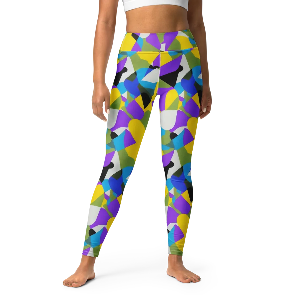 Wild Color Field on Yoga Leggings — Front
