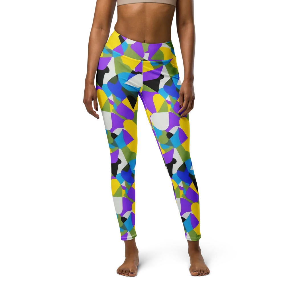 Wild Color Field on Yoga Leggings — Front