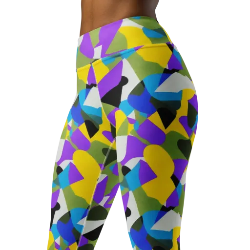 Wild Color Field on a Yoga Leggings