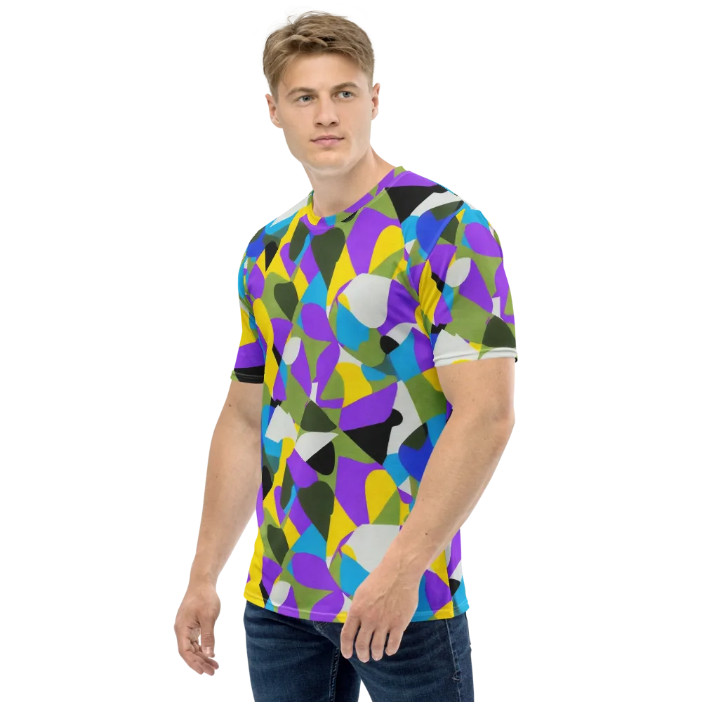 Wild Color Field on Men's Crew Neck T-Shirt — Left