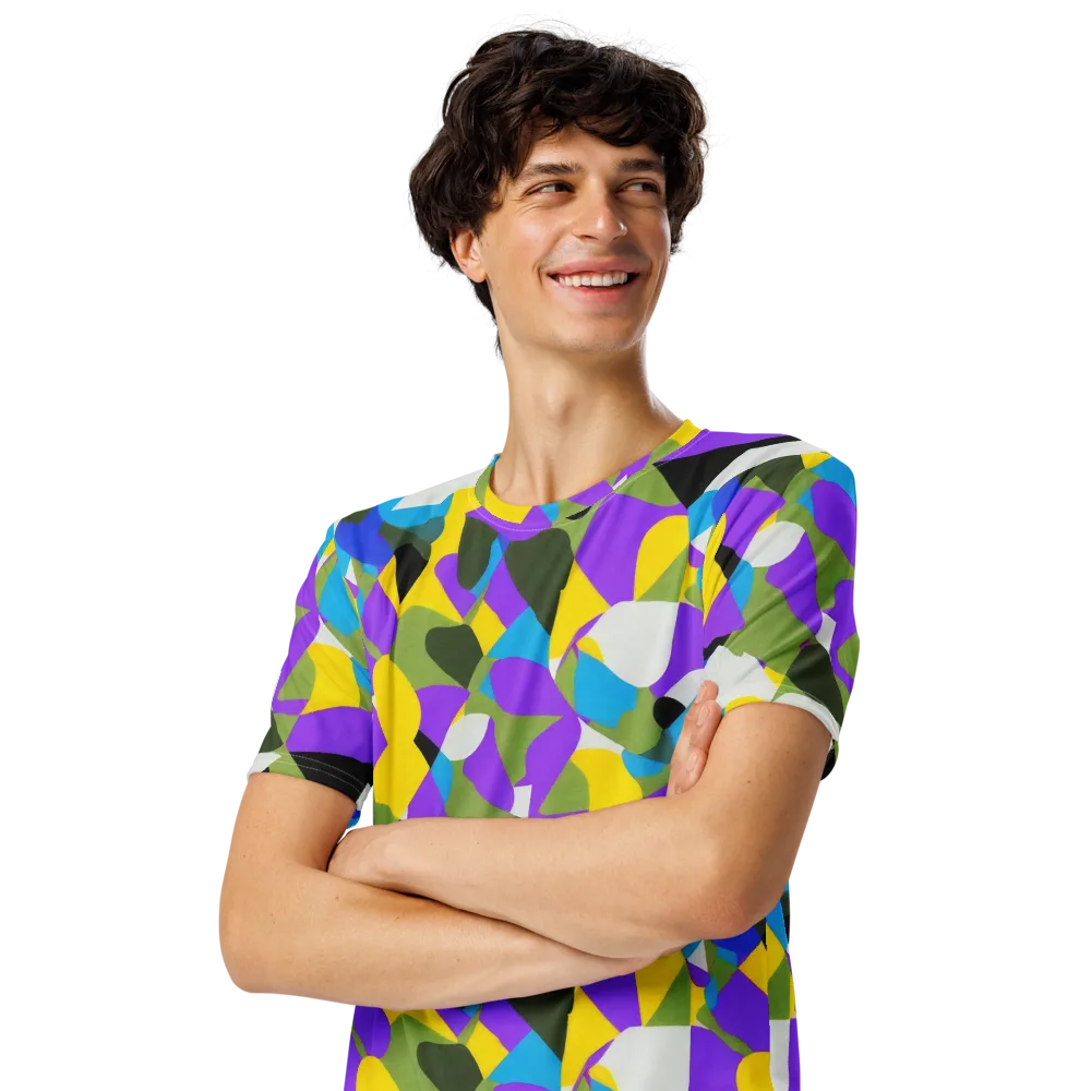 Wild Color Field on Men's Crew Neck T-Shirt — Left Front