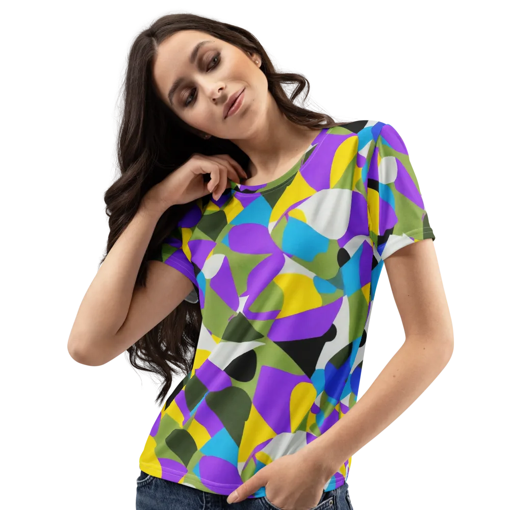 Wild Color Field on Women's Crew Neck T-Shirt — Left Front