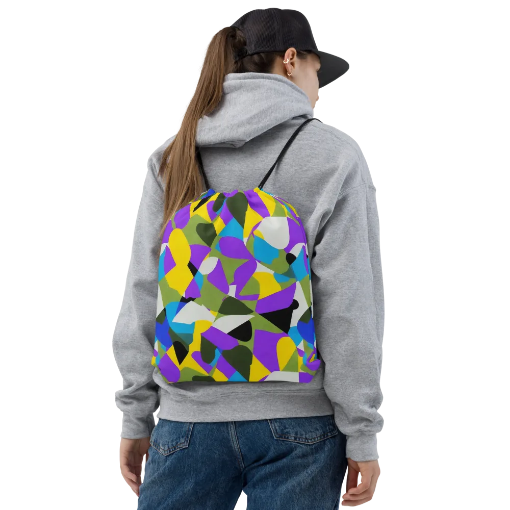 Wild Color Field on Drawstring Bag — Front