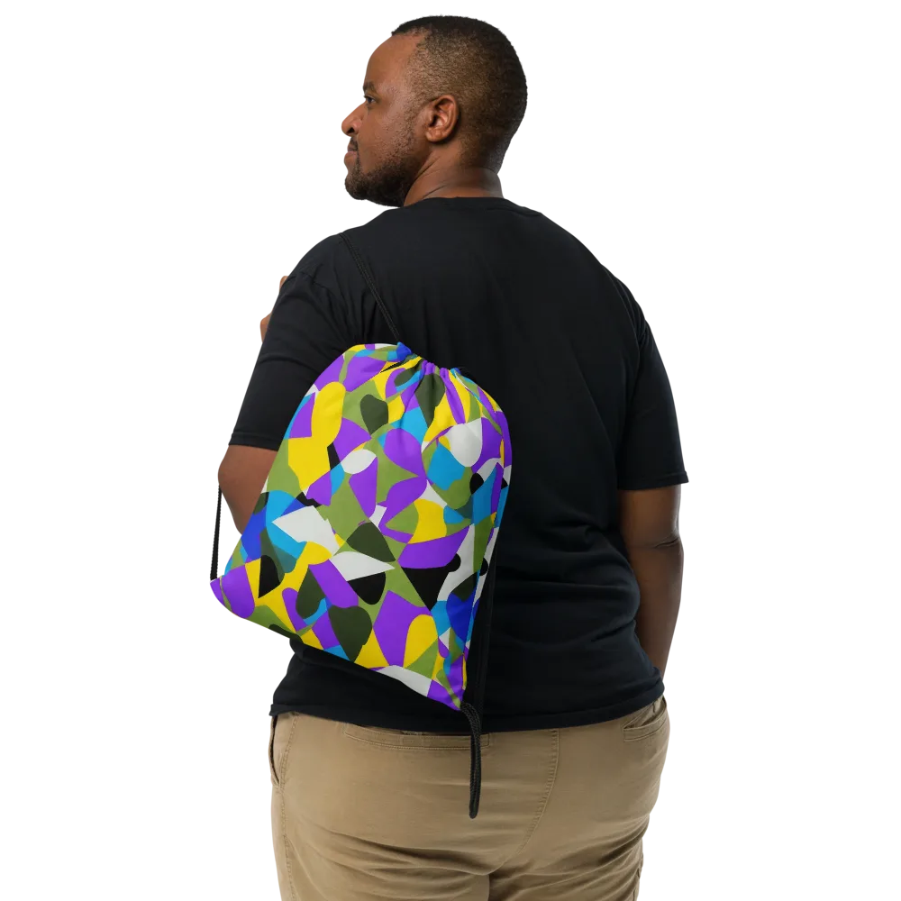 Wild Color Field on Drawstring Bag — Front