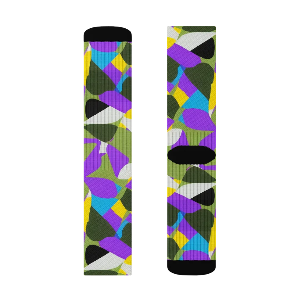 Wild Color Field on Socks — Left Sock