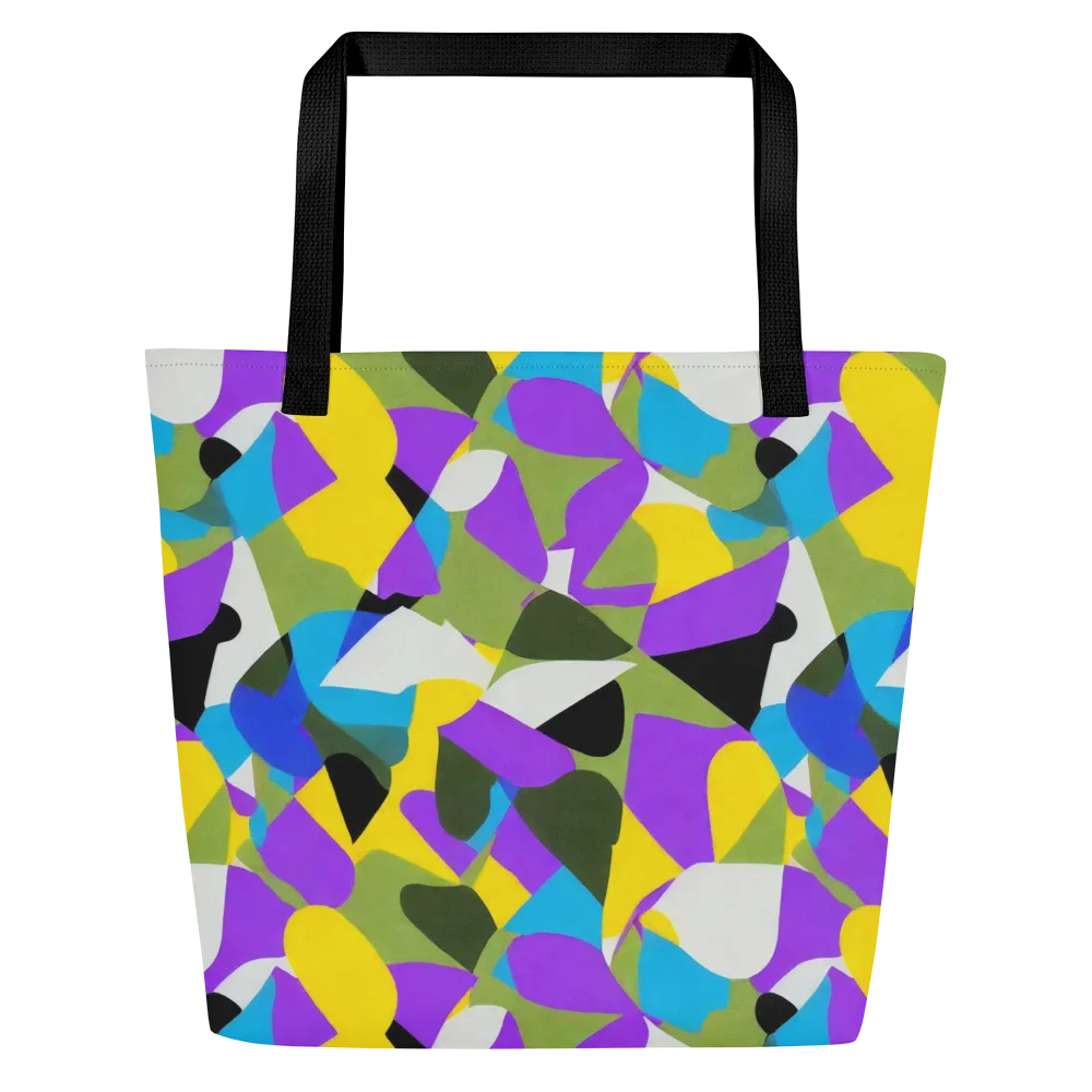 Wild Color Field on Large Tote Bag W/ Pocket — Front