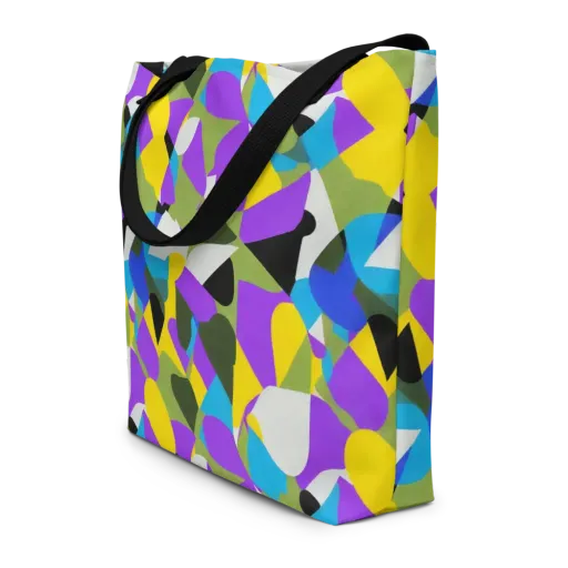 Wild Color Field on a Large Tote Bag W/ Pocket