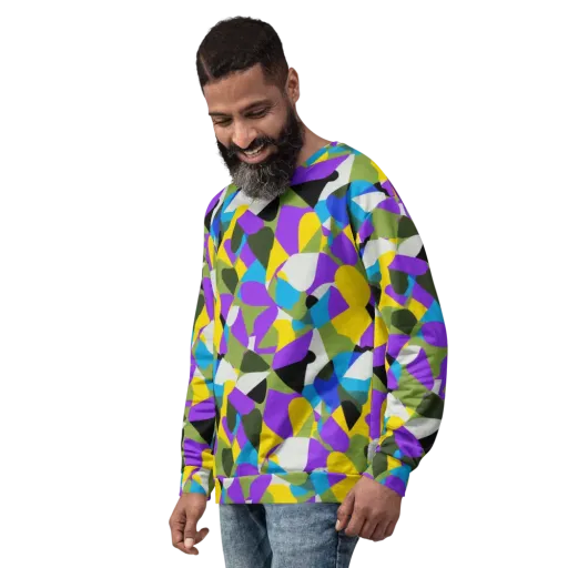 Wild Color Field on a Sweatshirt