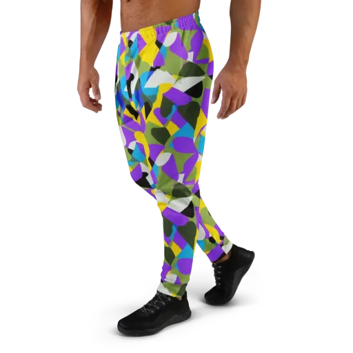 Wild Color Field Men's Joggers on model
