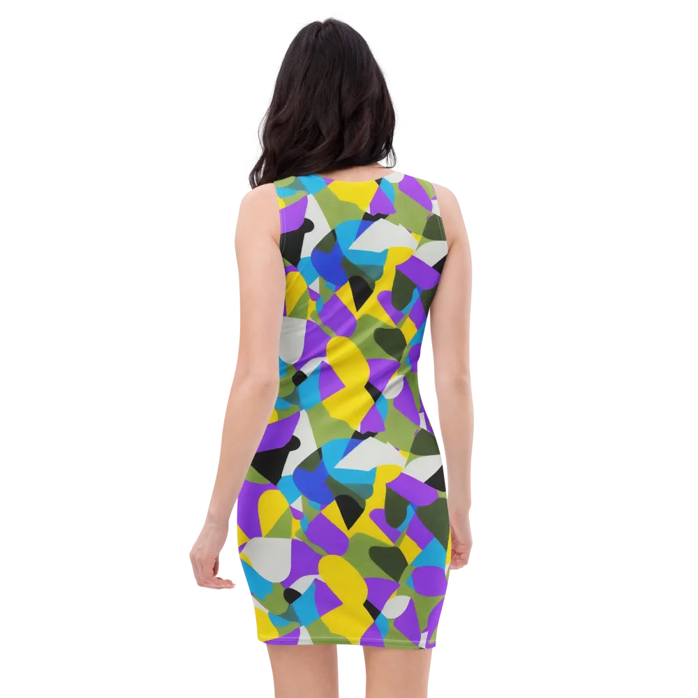 Wild Color Field on Bodycon Dress — Back