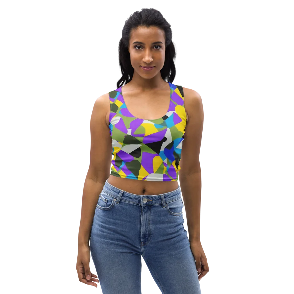 Wild Color Field on Crop Top — Front
