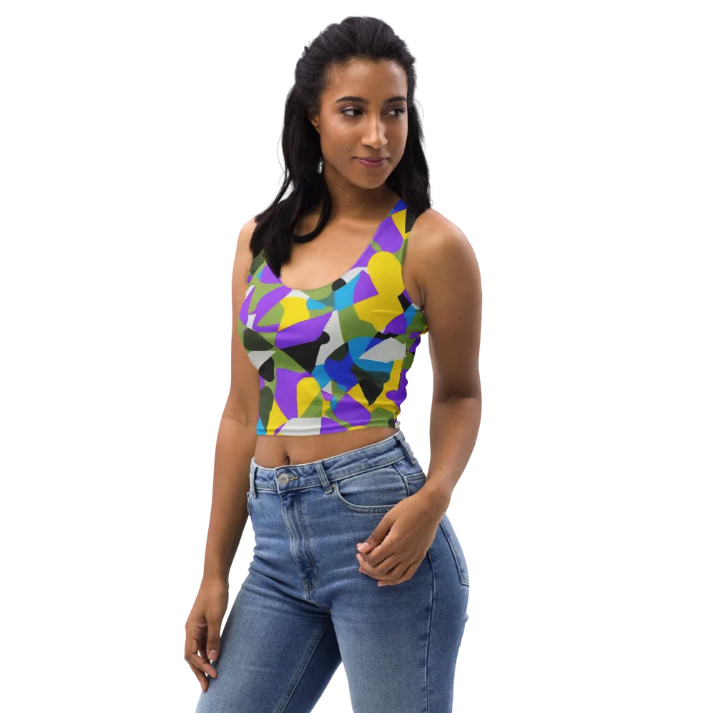 Wild Color Field on Crop Top — Left Front