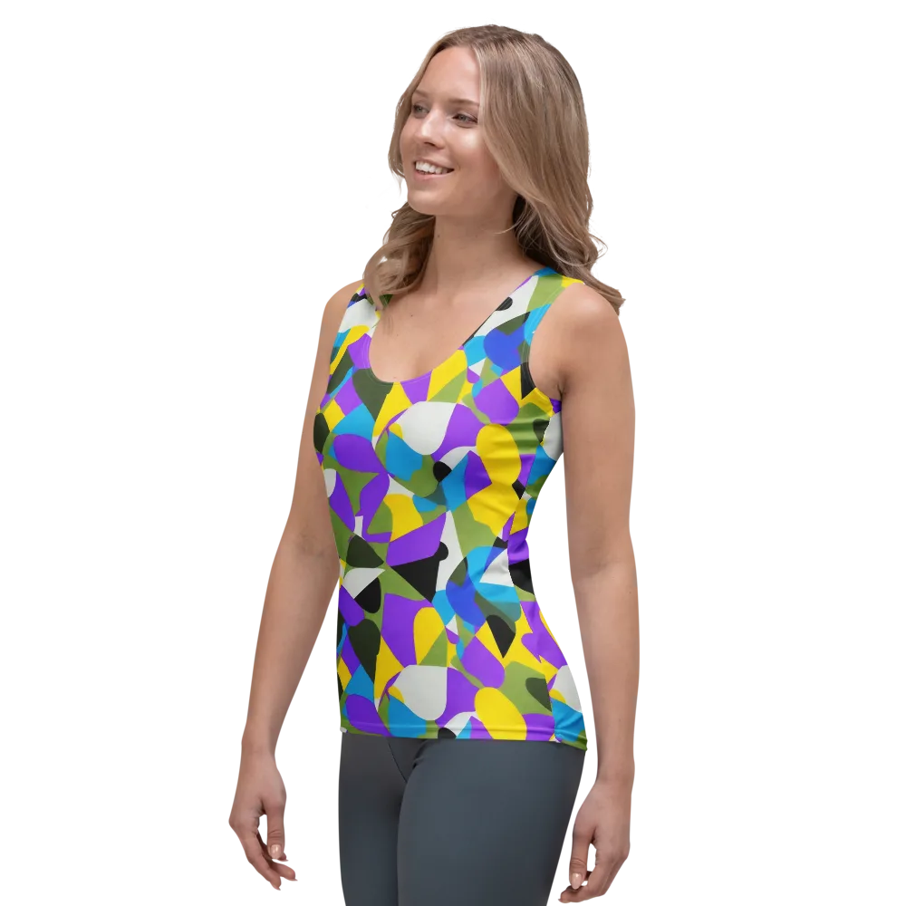 Wild Color Field on Women's Tank Top — Left Front