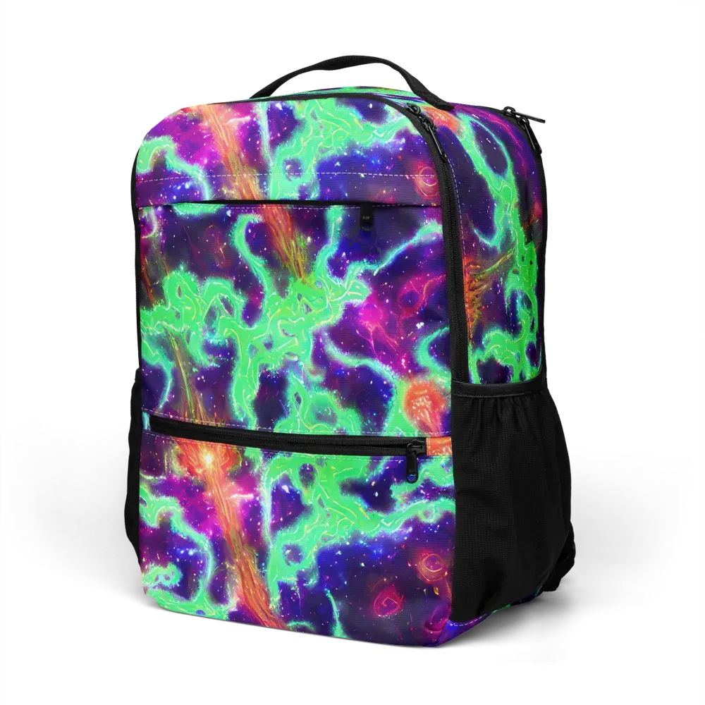 Neon Dragonfield on Utility Backpack — Left Front