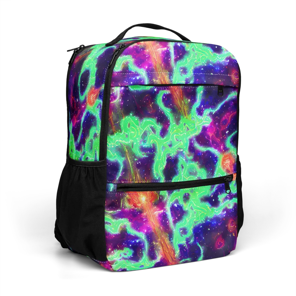 Neon Dragonfield on Utility Backpack — Right Front