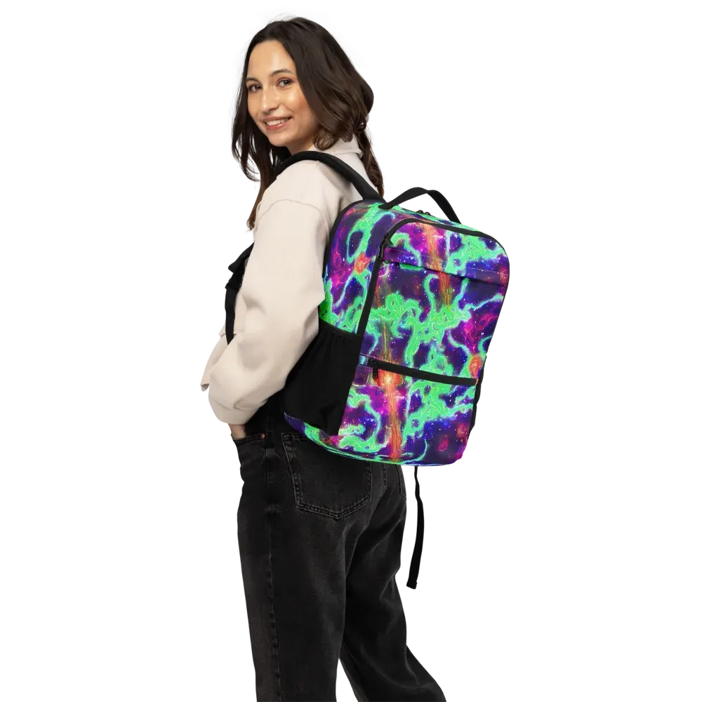 Neon Dragonfield on Utility Backpack — Back