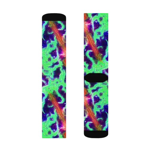 Neon Dragonfield on a Socks