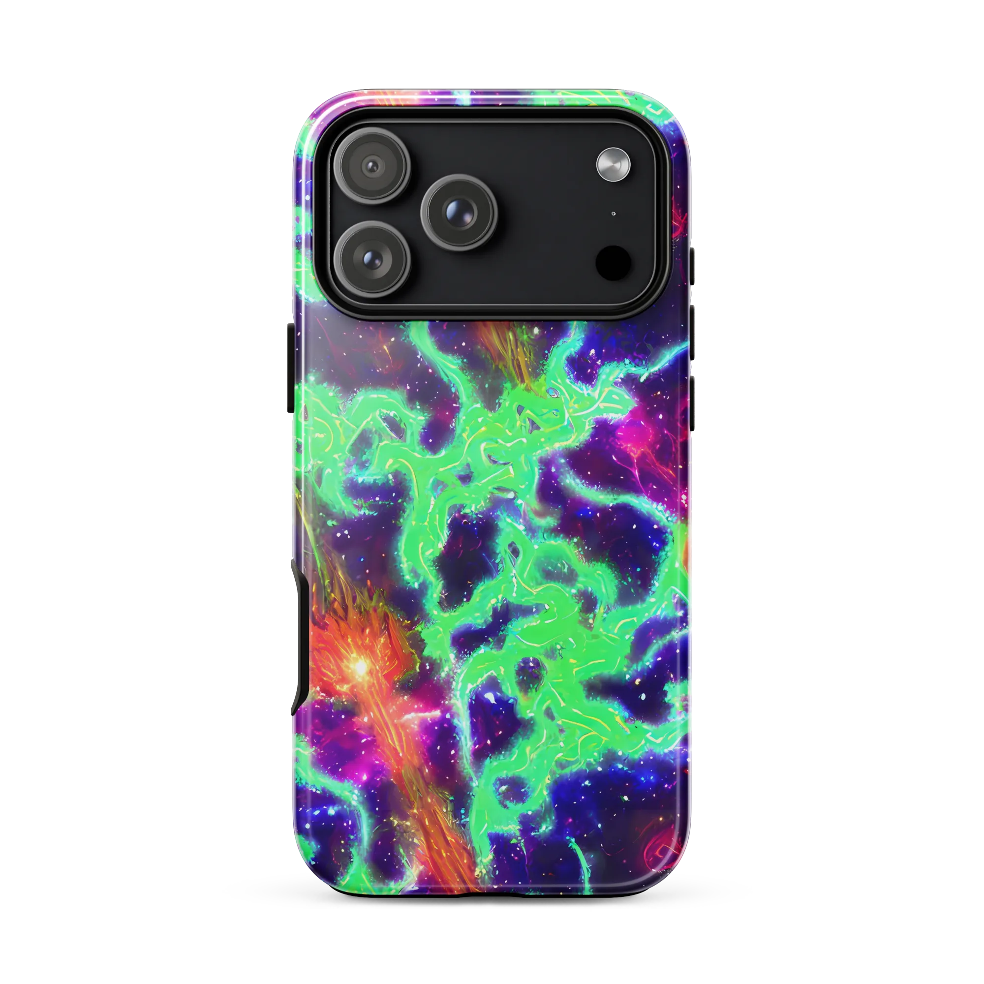 Neon Dragonfield on Tough Case for iPhone® — Front