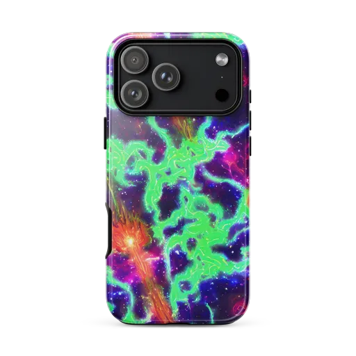 Neon Dragonfield on a Tough Case for iPhone®