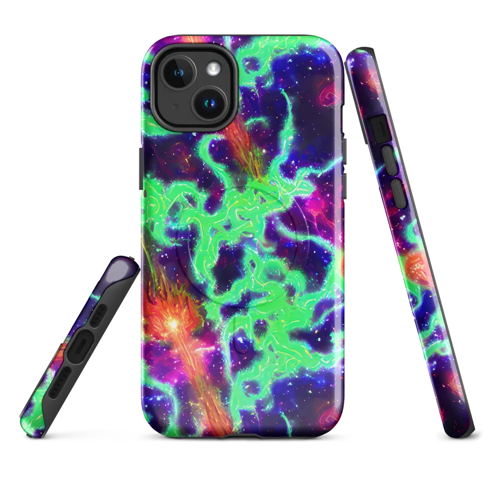 Neon Dragonfield on MagSafe Tough Case for iPhone® — Front