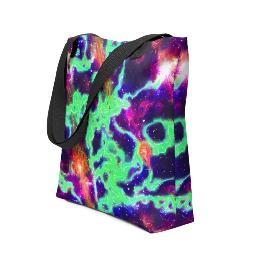 Neon Dragonfield on a Tote Bag