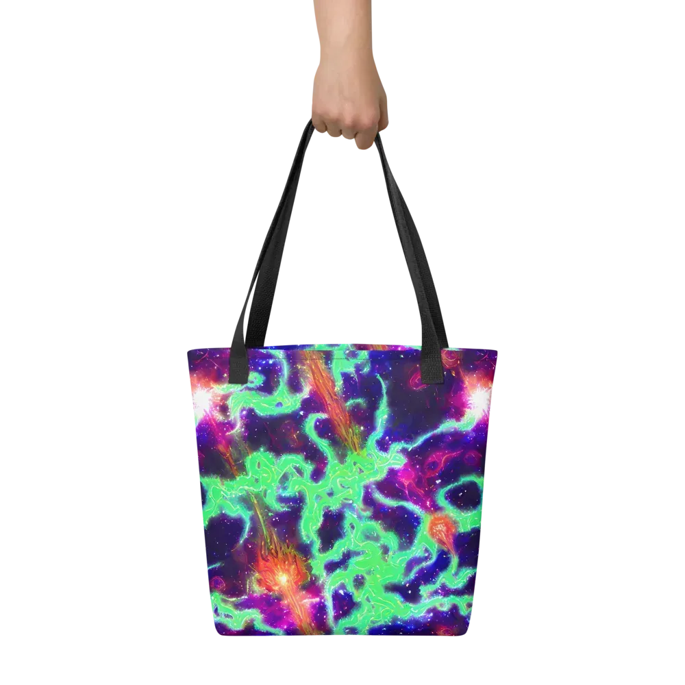 Neon Dragonfield on Tote Bag — Front