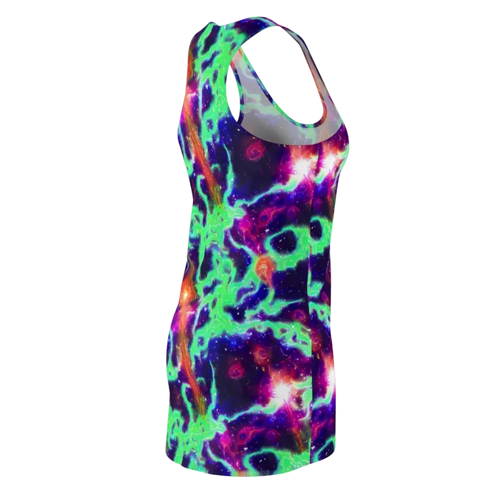 Neon Dragonfield on Racerback Dress — Back Side