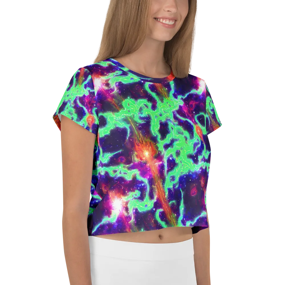 Neon Dragonfield on Crop Tee — Right