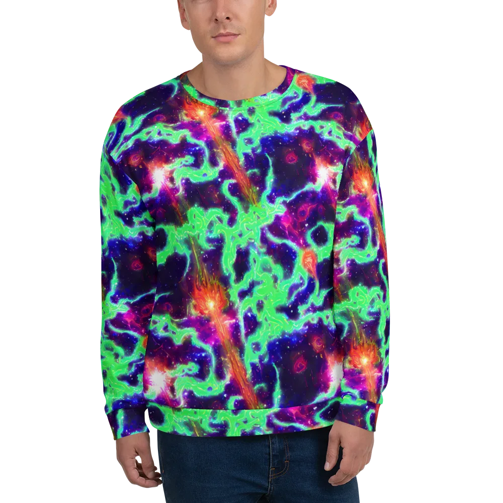 Neon Dragonfield on Sweatshirt — Front