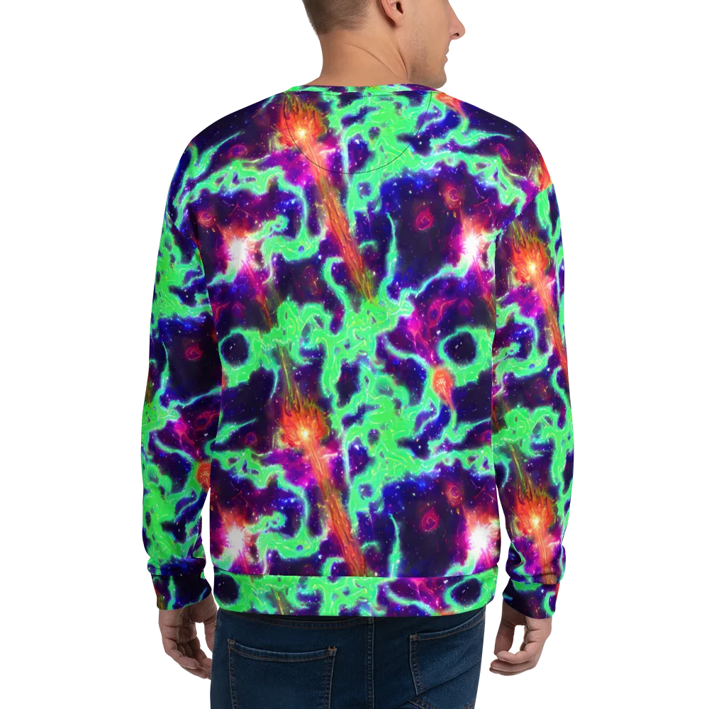 Neon Dragonfield on Sweatshirt — Back
