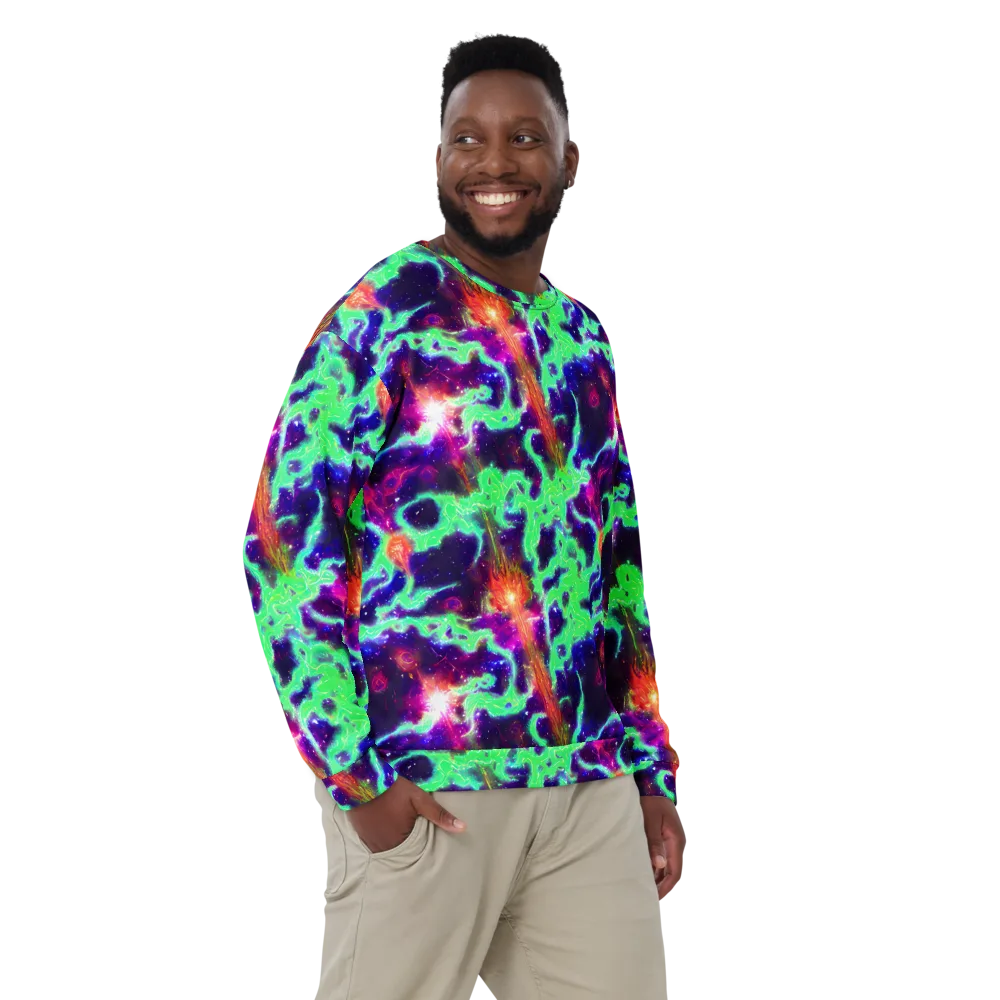 Neon Dragonfield on Sweatshirt — Front
