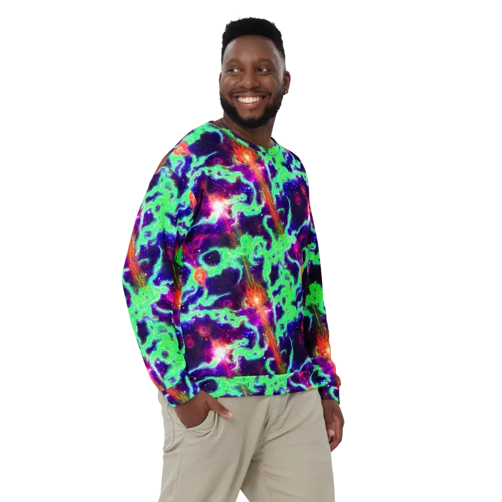 Neon Dragonfield on Sweatshirt — Front