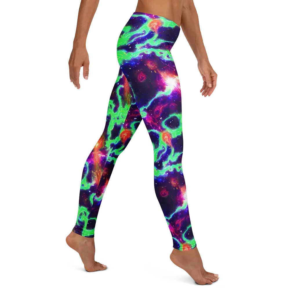 Neon Dragonfield on Leggings — Right