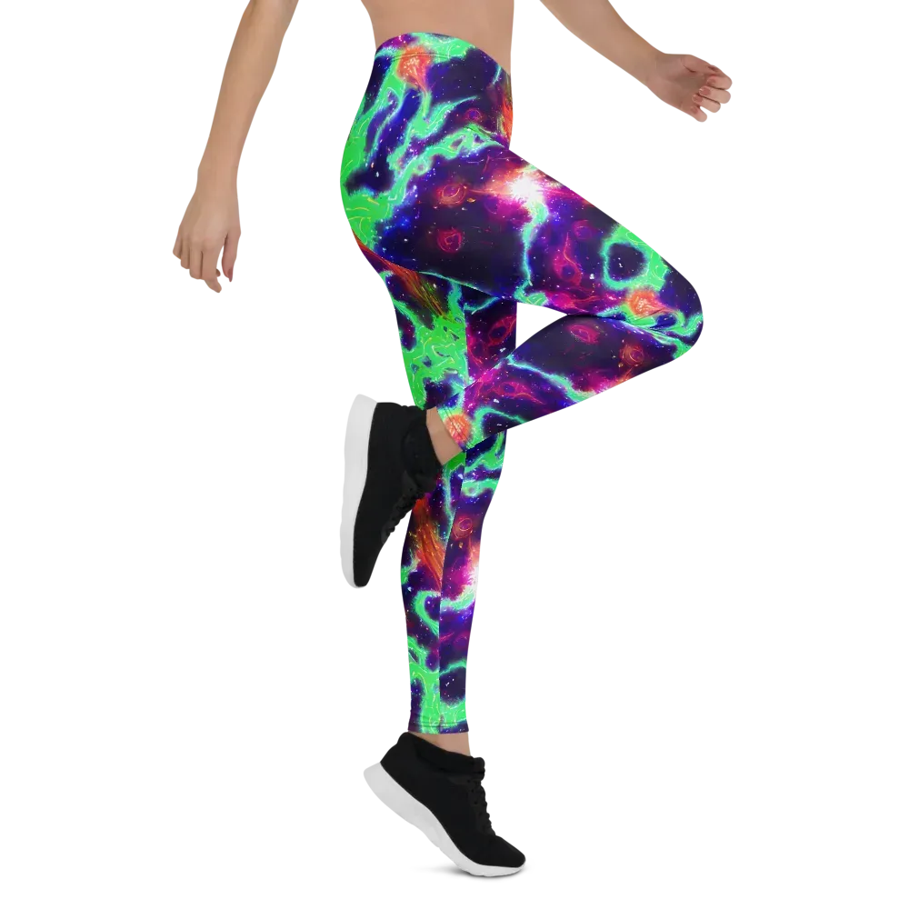 Neon Dragonfield on Leggings — Right