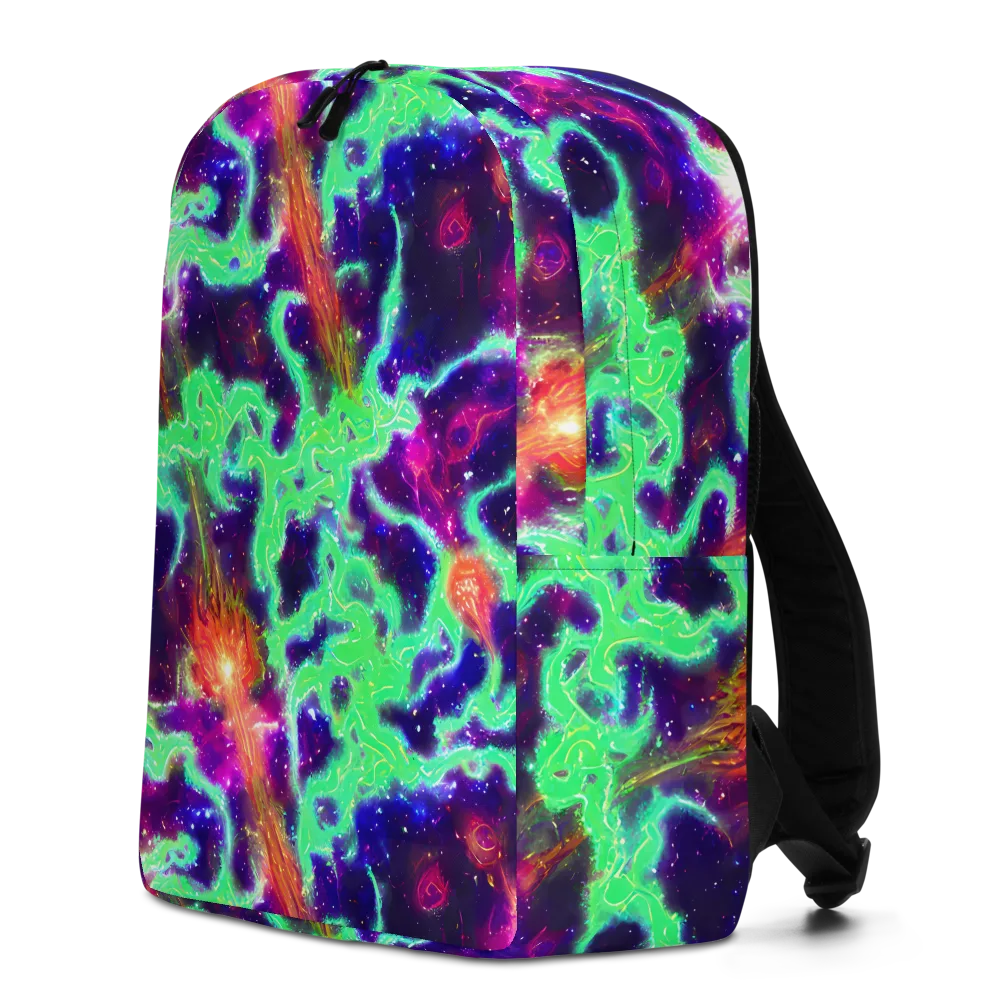 Neon Dragonfield on Minimalist Backpack — Left