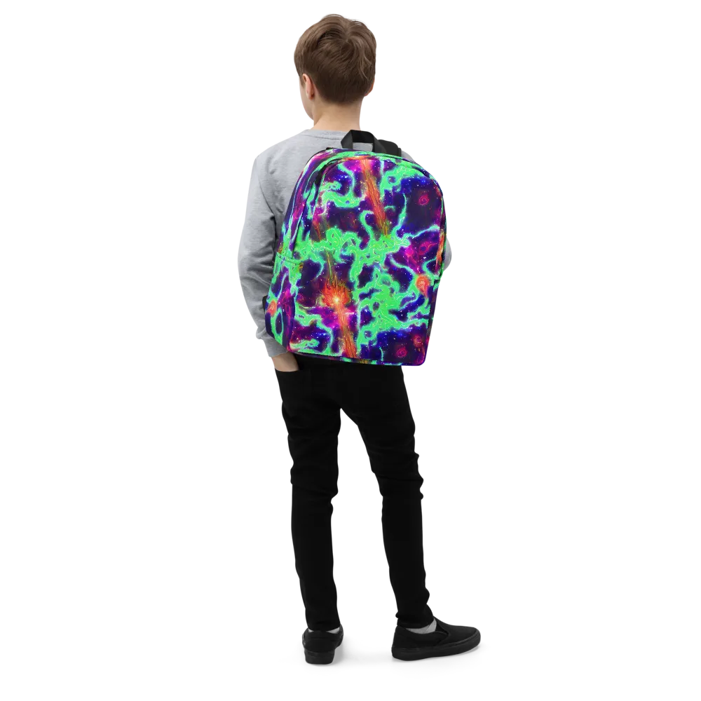 Neon Dragonfield on Minimalist Backpack — Right Front
