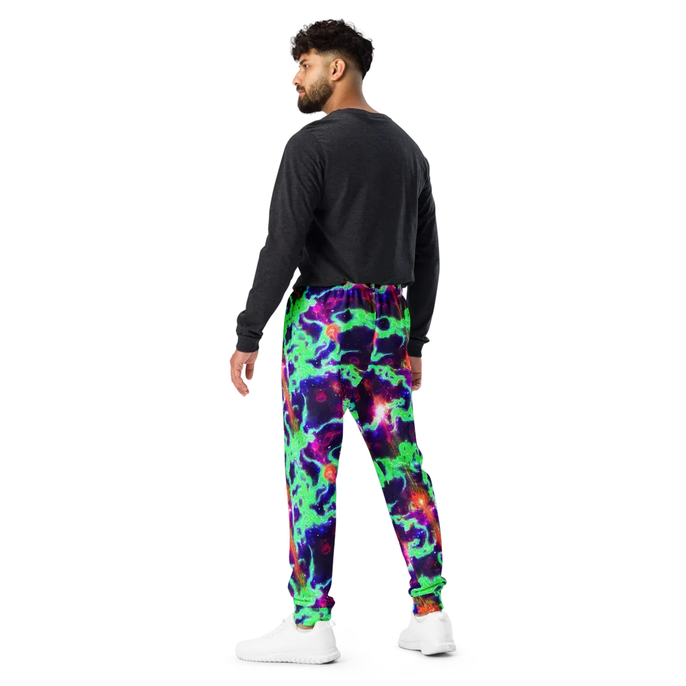 Neon Dragonfield on Men's Joggers — Back