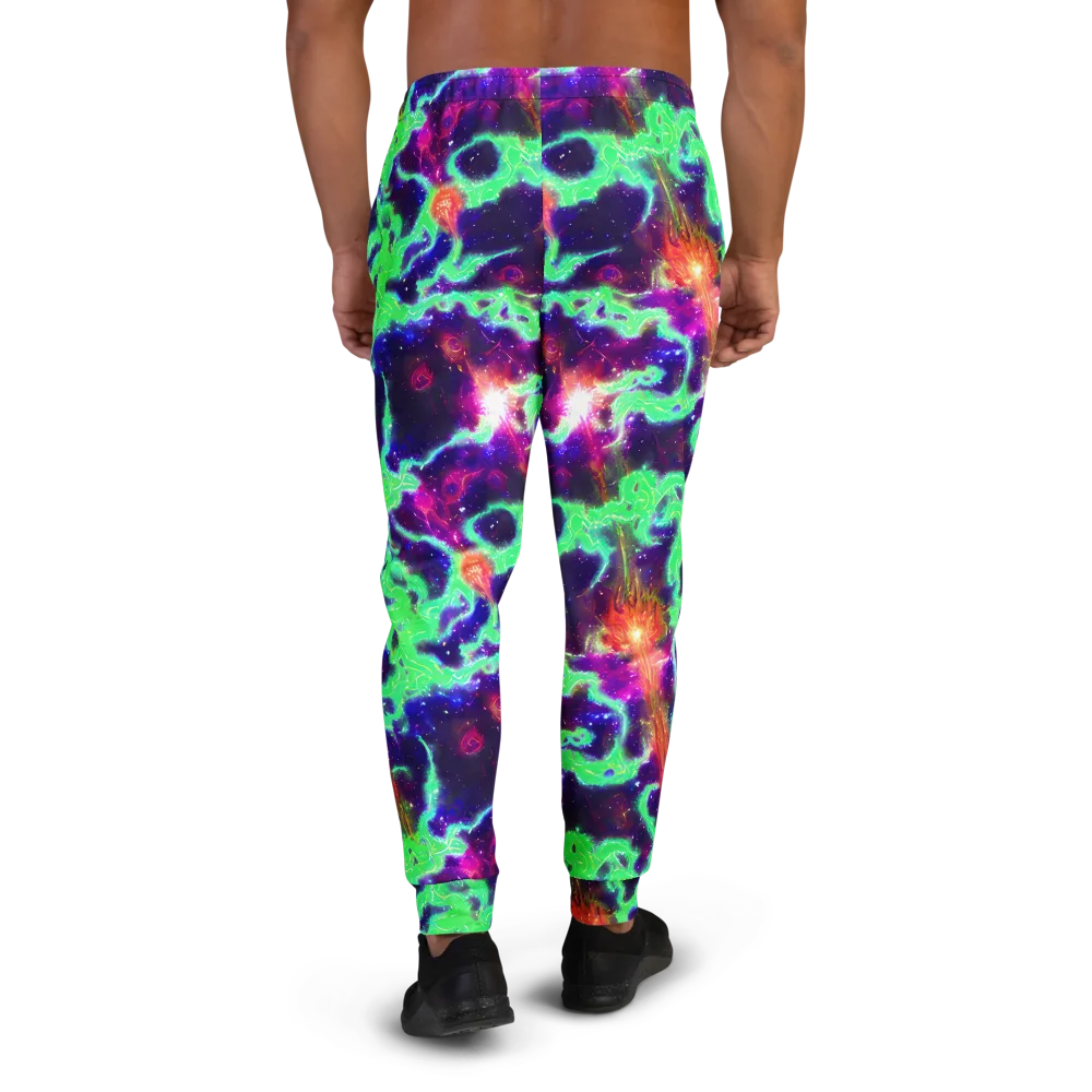 Neon Dragonfield on Men's Joggers — Back