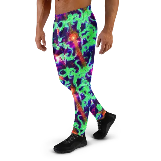 Neon Dragonfield on a Men's Joggers