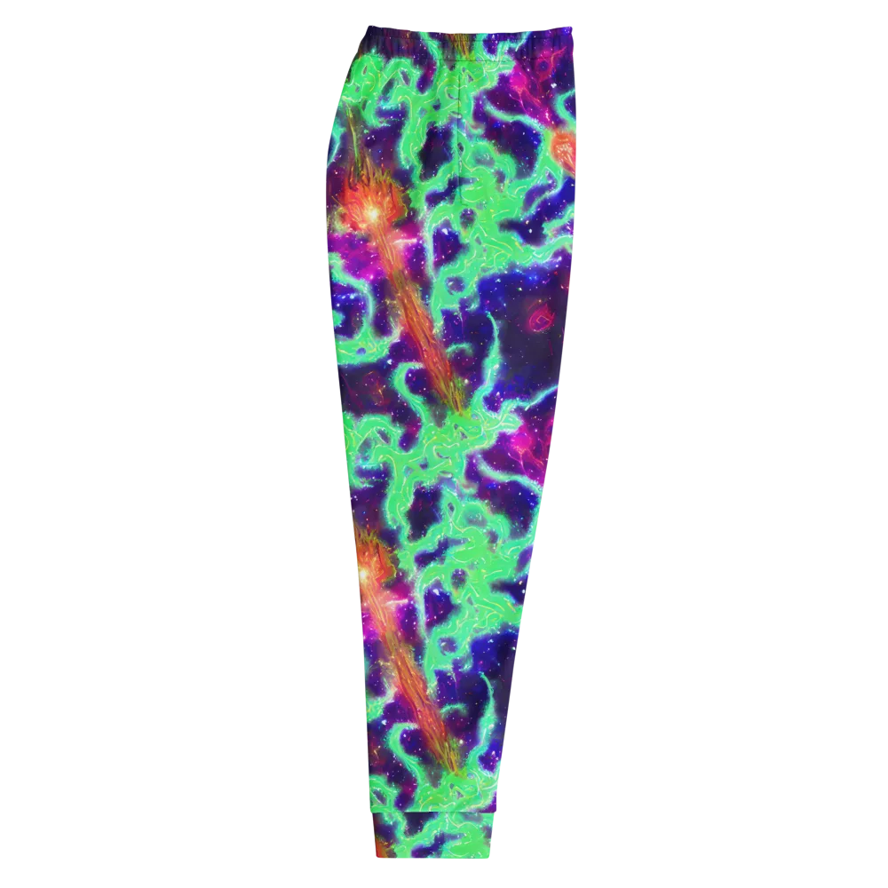 Neon Dragonfield on Men's Joggers — Right