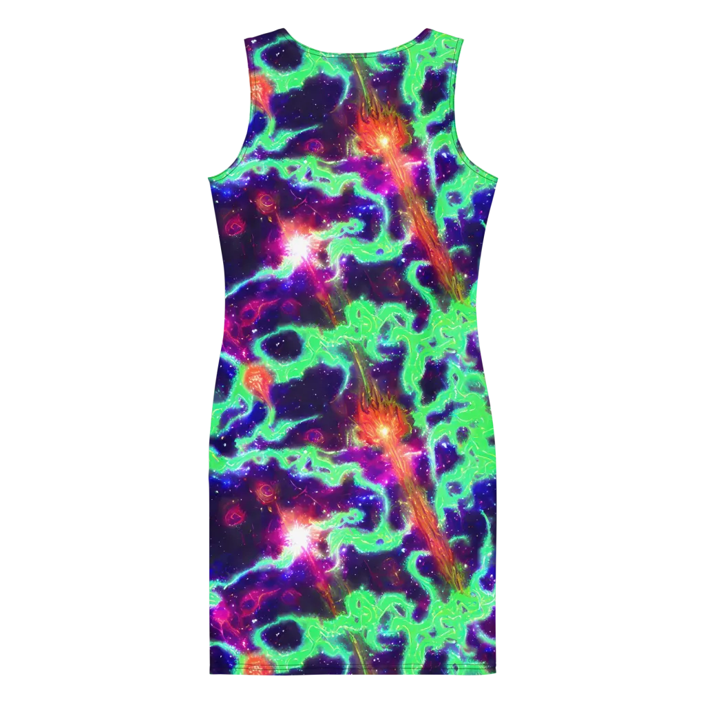 Neon Dragonfield on Bodycon Dress — Back