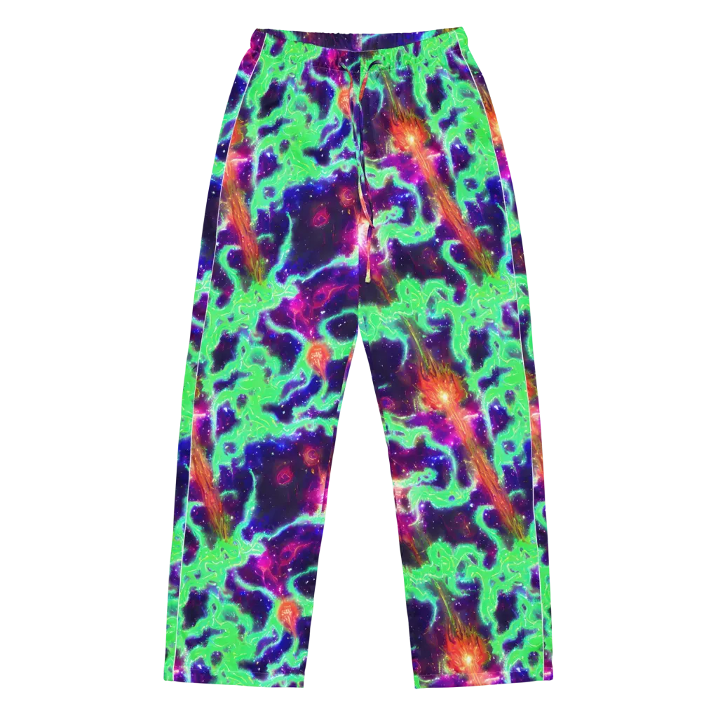 Neon Dragonfield on Women's Pajama Pants — Front