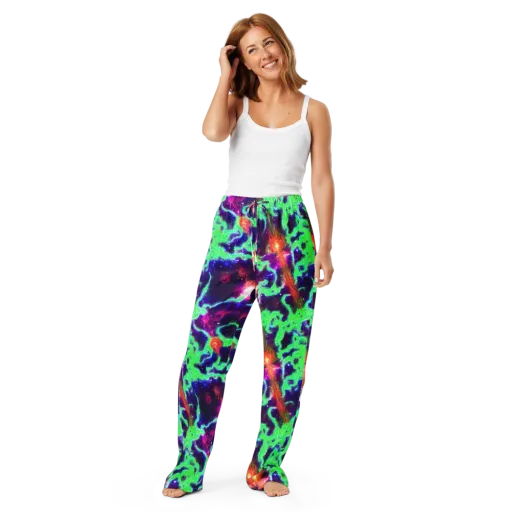 Neon Dragonfield on a Women's Pajama Pants